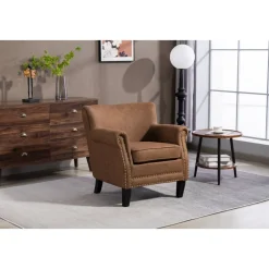 Professor fåtölj i brun vintage