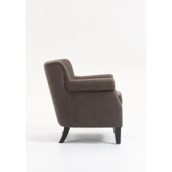 Professor fåtölj i mörkbrun PU