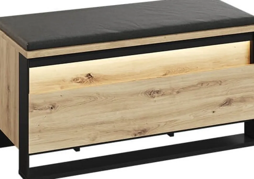 Quant hallbänk 92 cm - Artisan ek/svart