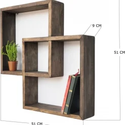 Rafa vägghylla 45 - Valnöt