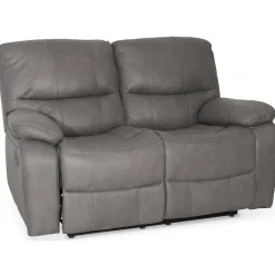 Recliner soffa 2-sits grå biosoffa