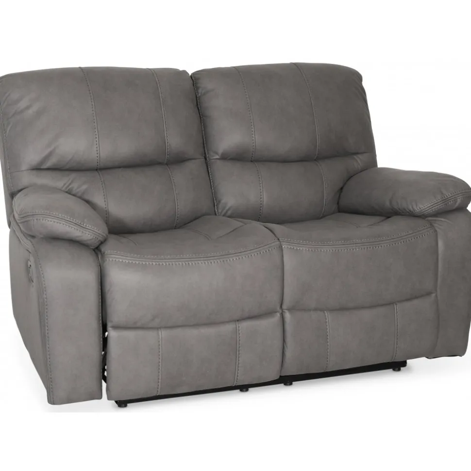 Recliner soffa 2-sits grå biosoffa