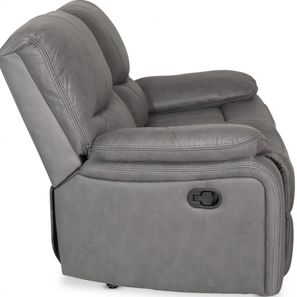 Recliner soffa 2-sits grå biosoffa