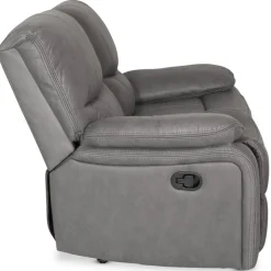 Recliner soffa 2-sits grå biosoffa + Fläckborttagare för möbler