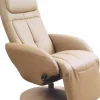 Reclinerfåtölj i beige PU