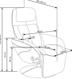 Reclinerfåtölj i beige PU + Textilrengöring för möbler