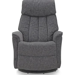 Reclinerfåtölj i grått tyg - Umeå + Textilrengöring för möbler