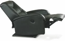 Reclinerfåtölj i svart konstläder ställbar + Fläckborttagare för möbler