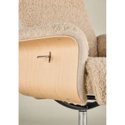 Reclinerfåtölj med fotpall Beige / Ek - Hagön