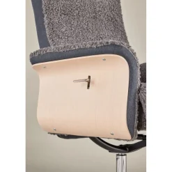 Reclinerfåtölj med fotpall - Grå fårskinnsimitation/whitewash ek + Textilrengöring för möbler