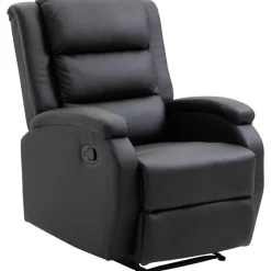 Reclinerfåtölj med fotstöd svart - Bengt