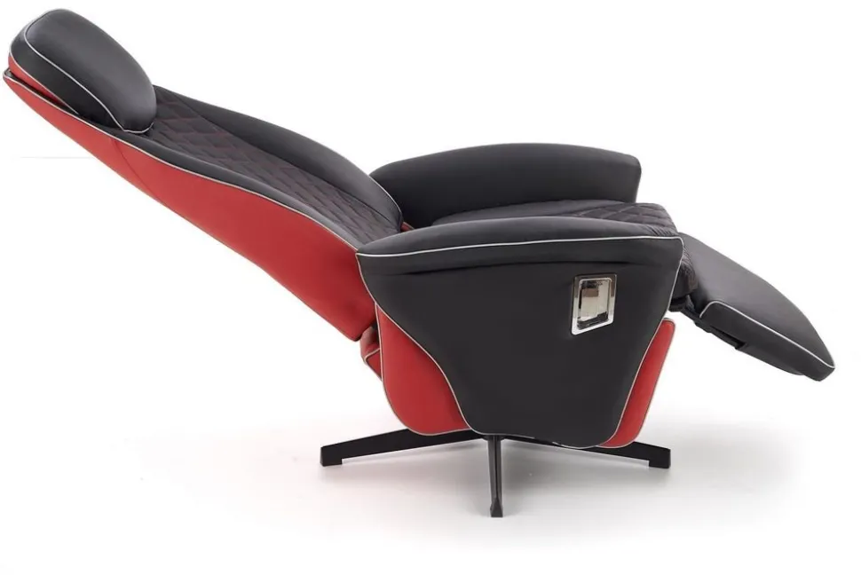 Reclinerfåtölj svart / röd - Camaro lyx + Fläckborttagare för möbler