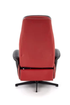 Reclinerfåtölj svart / röd - Camaro lyx + Textilrengöring för möbler