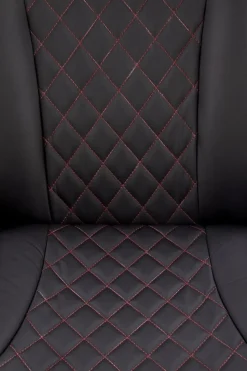 Reclinerfåtölj svart / röd - Camaro lyx + Textilrengöring för möbler