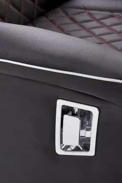 Reclinerfåtölj svart / röd - Camaro lyx + Textilrengöring för möbler