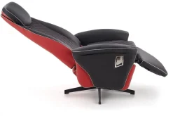 Reclinerfåtölj svart / röd - Camaro lyx