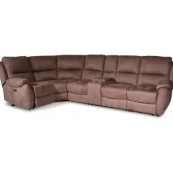 Reclinersoffa hörnsoffa - 5-sits el-styrning