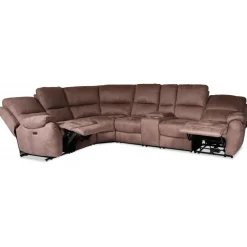 Reclinersoffa hörnsoffa - 5-sits el-styrning