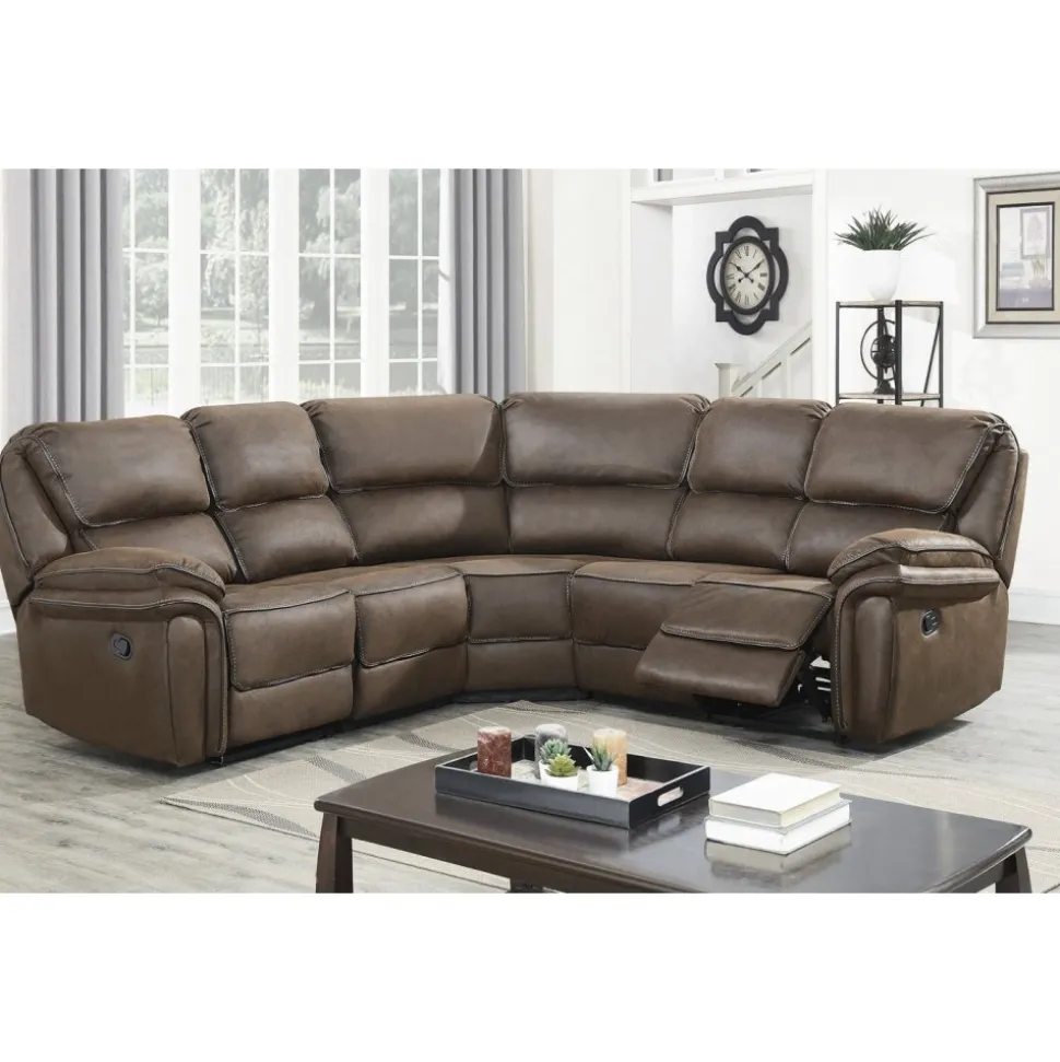 Reclinersoffa Mocka i mikrofiber - Riverdale + Textilrengöring för möbler