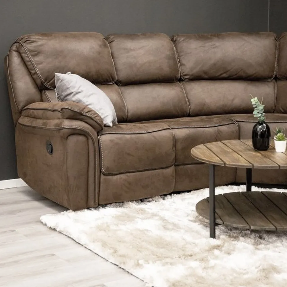 Reclinersoffa Mocka i mikrofiber - Riverdale + Textilrengöring för möbler