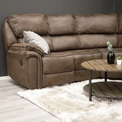 Reclinersoffa Mocka i mikrofiber - Riverdale + Fläckborttagare för möbler