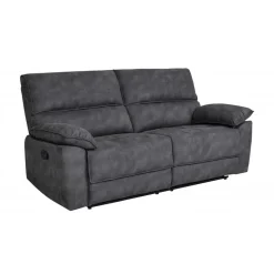 Reclinersoffa 2-sits extra bred i grått - 197 cm