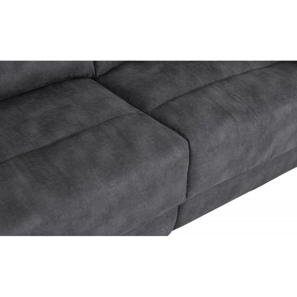 Reclinersoffa 2-sits extra bred i grått - 197 cm