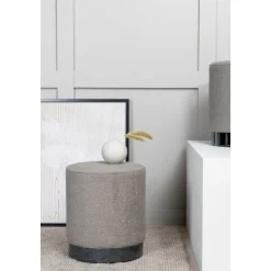 Remi sittpuff - Gråbeige teddy