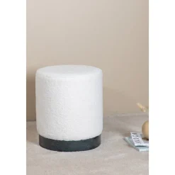 Remi sittpuff - Vit teddy