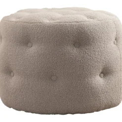 Respit sittpuff - Gråbeige teddy