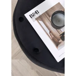 Respit sittpuff - Svart sammet