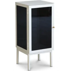 Revel vitt sängbord 75 cm med vänster hängd dörr + Textilrengöring för möbler