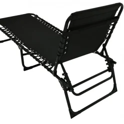 Örgryte solsäng - Ställbar | Svart + Textilskydd för utemöbler
