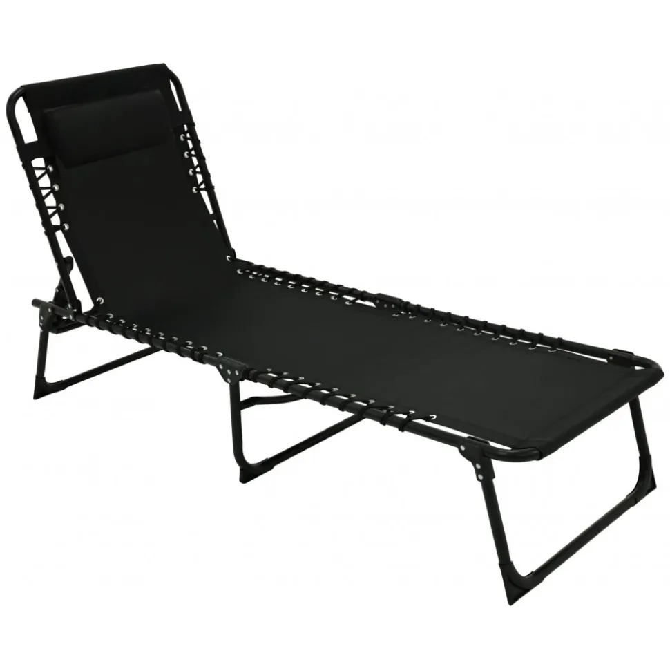 Örgryte solsäng - Ställbar | Svart + Rengöringsmedel för utemöbler