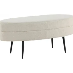 Rino sittpuff - Vit teddy