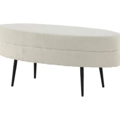 Rino sittpuff - Vit teddy