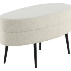 Rino sittpuff - Vit teddy