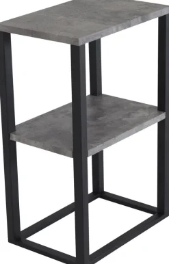 Rise sängbord - Svart/betongimitation