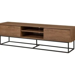 Rodez TV-bänk 180 cm - Valnöt/svart