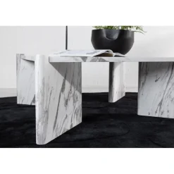 Rogaland soffbord 100 x 100 cm - Vit