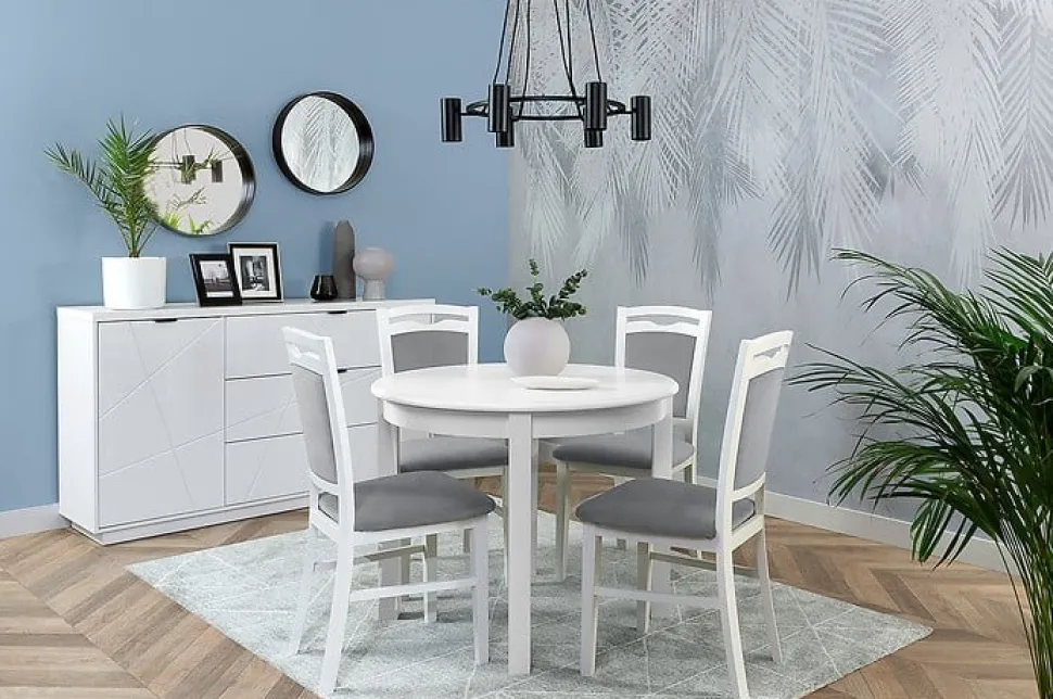 Roland matbord 95-195 x 95 cm - Vit