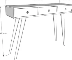 Rolls avlastningsbord 110x 30 cm - Valnöt