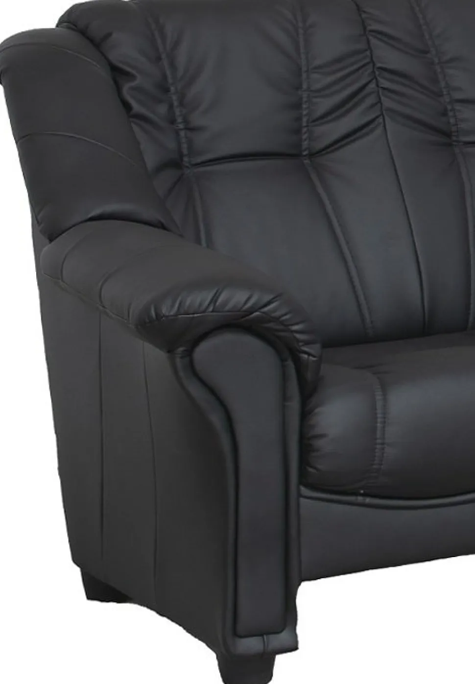 Rom 2-sits soffa i svart PU