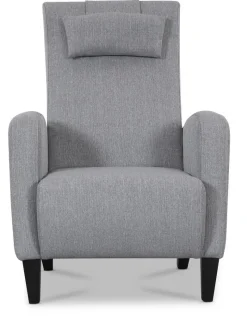 Rondö fåtölj med fotpall - Ljusgrå