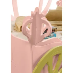 Rosa prinsessvagn barnsäng - 90 x 190 cm