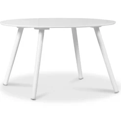 Rosvik matgrupp, matbord med 4 st Carisma sammetsstolar - Vit/Rosa + 4.00 x Stolsdyna