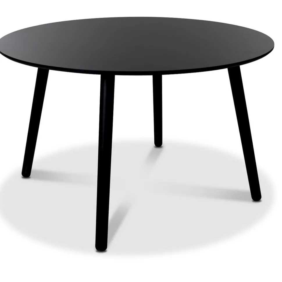 Rosvik matgrupp, matbord med 4 st Smokey matstolar - Svart/Vintage + 4.00 x Stolsdyna