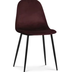 Rosvik matgrupp, matbord med 4 st Carisma sammetsstolar - Vit/Bordeaux + 3.00 x Möbeltassar