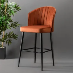 Rubi barstolset - Tegelröd/svart