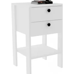 Runa sängbord - Vit